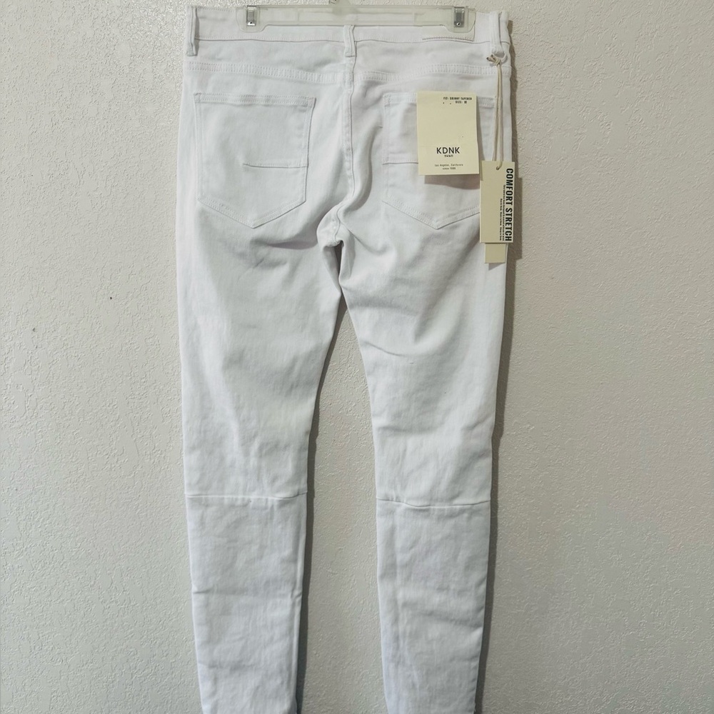 KDNK Ankle Zipper Skinny Jeans “White” Size 32